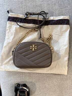 Tory Burch Crossbody Bag in Taupe with Gold Hardware
